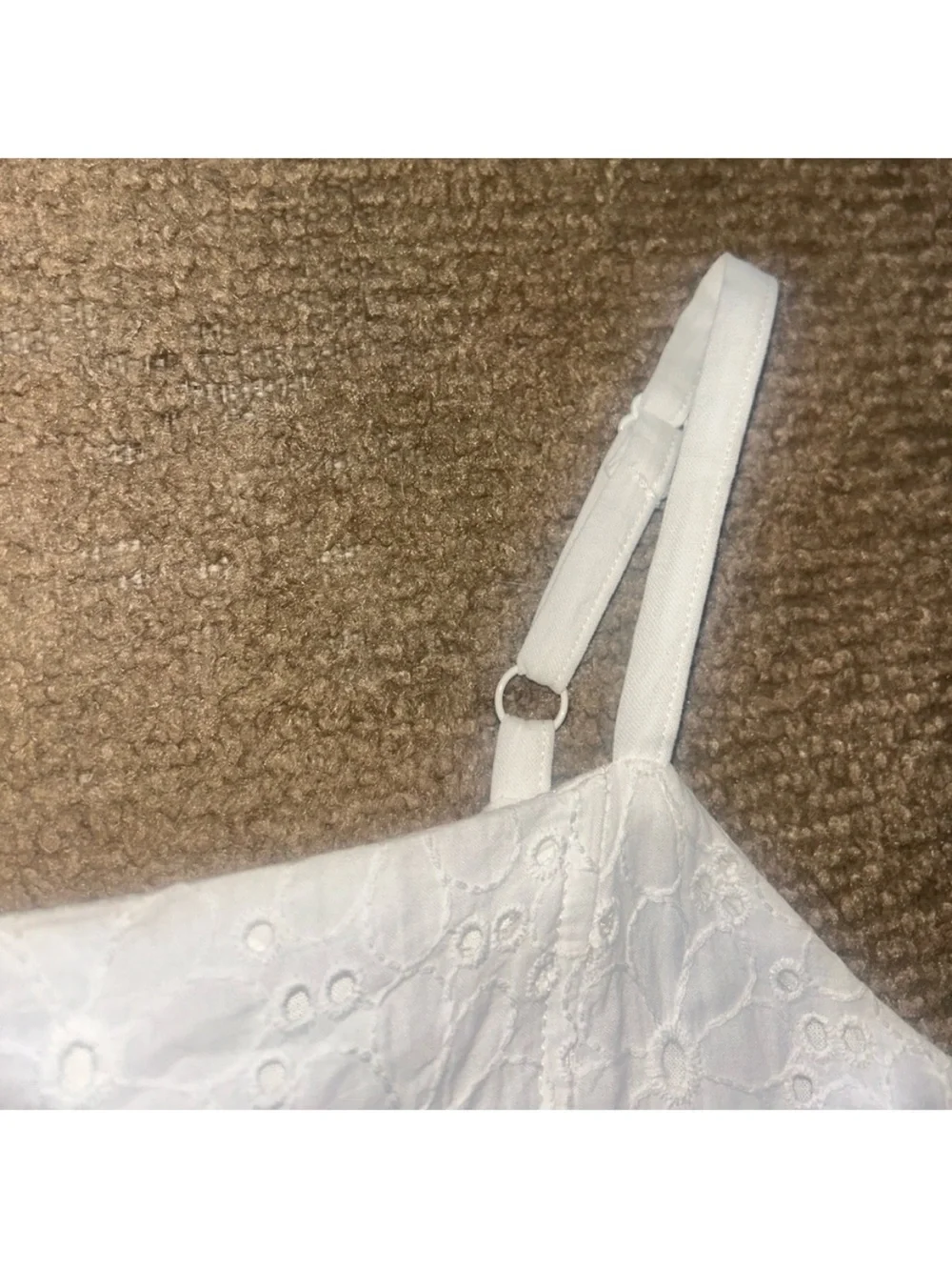 art class White Eyelet Spaghetti-Strap Sundress for Kids
